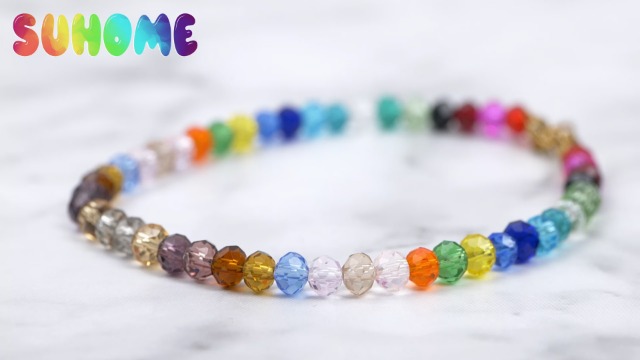Amazon.com: Suhome 4800pcs 4mm Rhombus Crystal Glass Beads 24